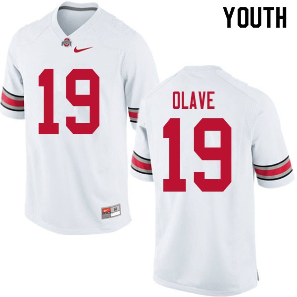 Ohio State Buckeyes #19 Chris Olave Youth Player Jersey White